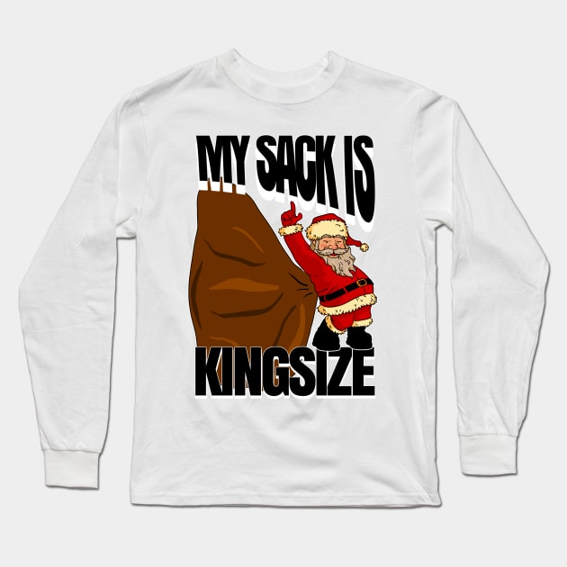 Santa's sack is extra large ;-) KINGSIZE Long Sleeve T-Shirt by design-lab-berlin